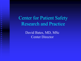 Patient Safety Research and Practice