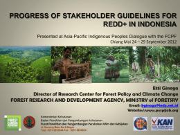 Framework for REDD+ - The Forest Carbon Partnership Facility
