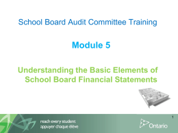 Module 5 – Understanding the Basic Elements of School