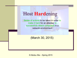 Host Hardening