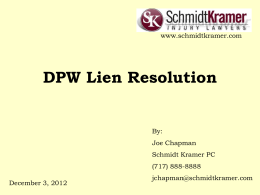 How to resolve DPW liens