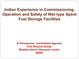 SPENT FUEL REPROCESSING ACTIVITIES AT KARP