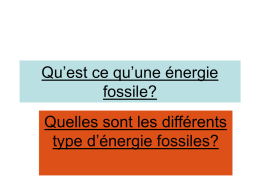 Qu`est ce qu`une énergie fossile?
