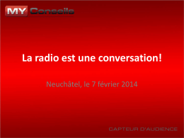 La radio est une conversation!