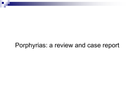 Porphyria-R - Lab Test Consult