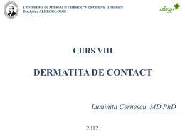 CURS IX DERMATITA DE CONTACT