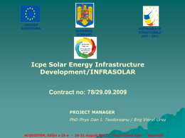 Proiect Infrasolar - ICPE Inginerie Electrica