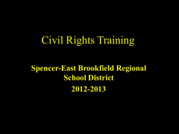 Federal Civil Rights Law - Spencer-East Brookfield Regional School