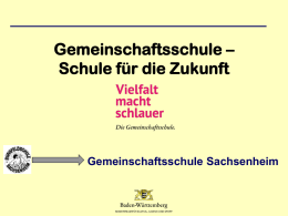 GMS Grundlagen - Burgfeldschule Sachsenheim