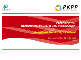 Presentasi Koordinasi KL: Monev - PKPP