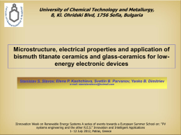 University of Chemical Technology and Metallurgy, 8, Kl. Ohridski