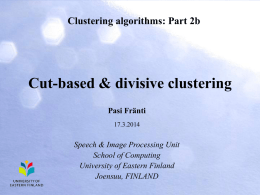 Cut-based clustering methods