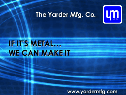1HF75 - Yarder Manufacturing Company