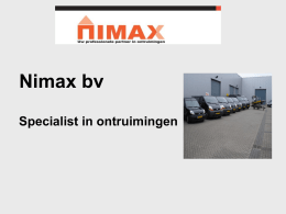 Materiaal - Nimax BV