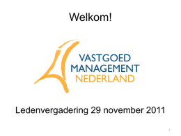 Begroting VGM NL 2012 - Vastgoedmanagement Nederland