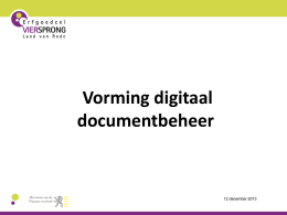 Vorming digitaal documentbeheer