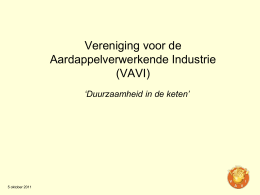 Vereniging voor de Aardappelverwerkende Industrie ( VAVI )