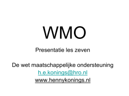 WMO presentatie les 7