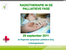 radiotherapie in de palliatieve fase