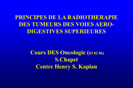 principes de la radiotherapie des tumeurs des voies aero