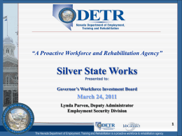 Introduction - Nevada Department of Employment, Training and