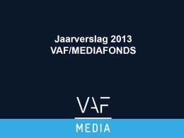 de presentatie van het VAF/Mediafonds