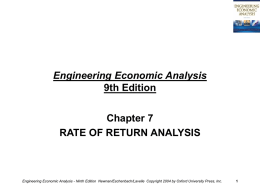 Engineering Economic Analysis - 9th Edition