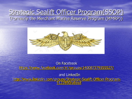 SSO (Strategic Sealift Officer Powerpoint)