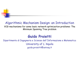 VCG-mechanism - University of L`Aquila