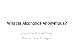 What Is Alcoholics Anonymous? - MI-PTE