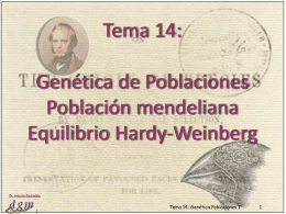 Tema 17: Genética Poblaciones I