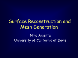 The Power Crust Algorithm for Surface Reconstruction