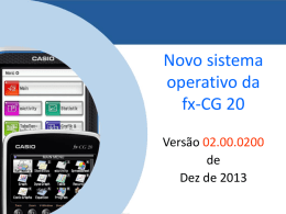 Novo sistema operativo da fx-CG 20
