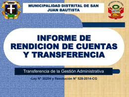 AÑO 2011 - 2014 - Municipalidad Distrital de San Juan Bautista