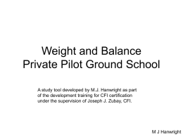Weight and Balance Private Pilot Ground School