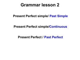 Present Perfect