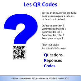 Qr code : Questions / Réponses - Sciences de la Vie et de la Terre