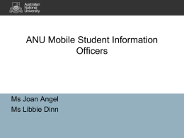 ANU Mobile Student Information Officers