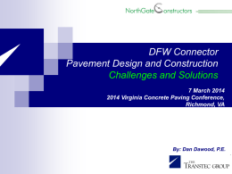 The DFW Connector Design/Build Experience
