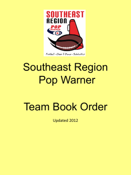 Southeast Region Pop Warner - Greater Jacksonville Pop Warner