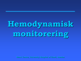Hemodynamisk monitorering