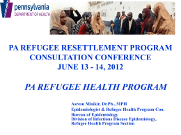 C_037213 - Pennsylvania Refugee Resettlement Program