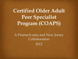 PowerPoint - PA Behavioral Health and Aging Coalition