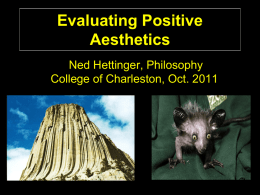 Evaluating Positive Aesthetics - Ned Hettinger