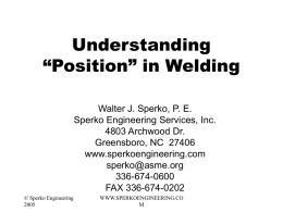ASME/AWS System for Welding Positions
