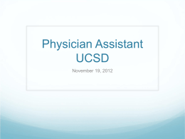 Physician Assistant UCSD