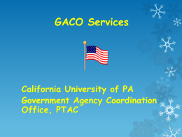 GACO Services California University of PA Government Agency