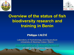 Philippe Laleye - Tulane University Biodiversity Research Institute