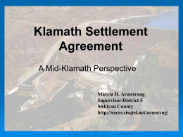 PowerPoint - Klamath Basin Crisis