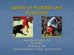 Update on Prostatitis and Treatments